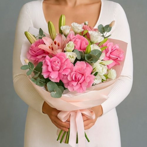 Букет «Розовая гармония»