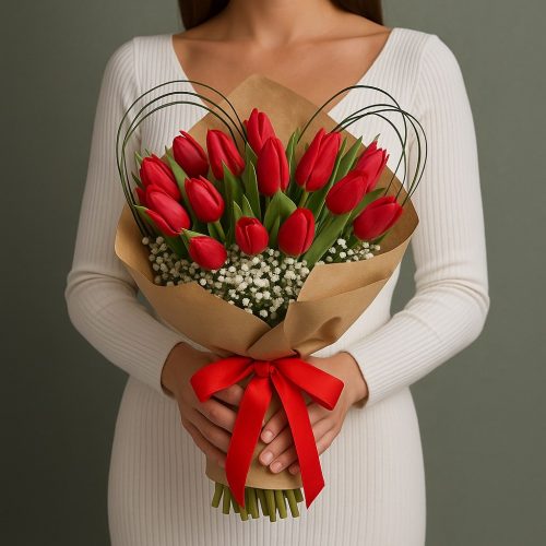 Букет «Алая нежность»