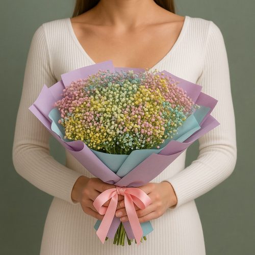 Букет из Гипсофил «Пастельная мечта»