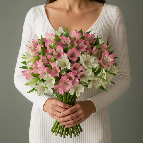 Букет микс альстромерий «Нежный дуэт»