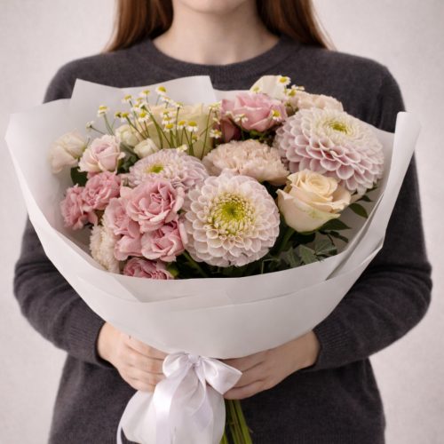 Букет «Пудровая нежность»
